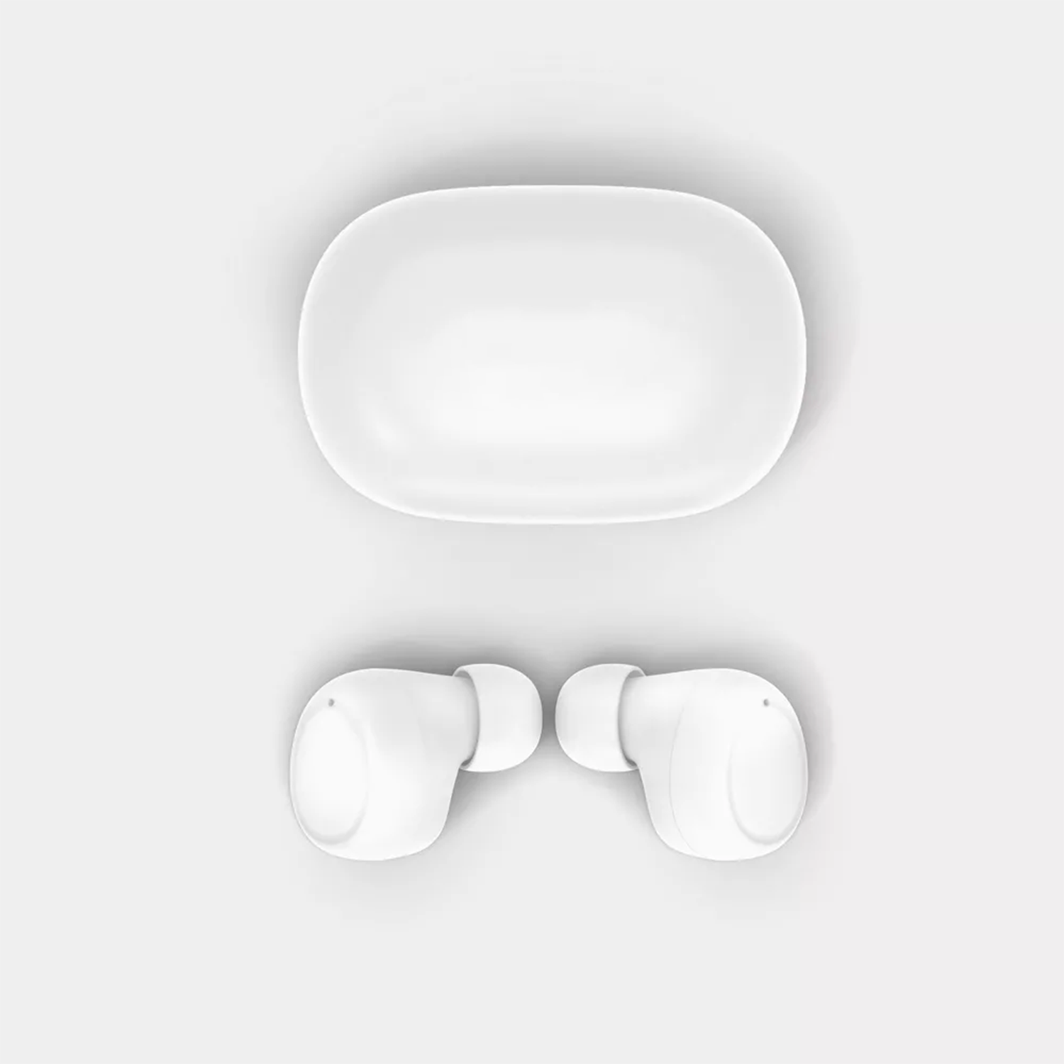 White Wireless In‑Ear Earbuds Secure Fit Compact Charging Case
