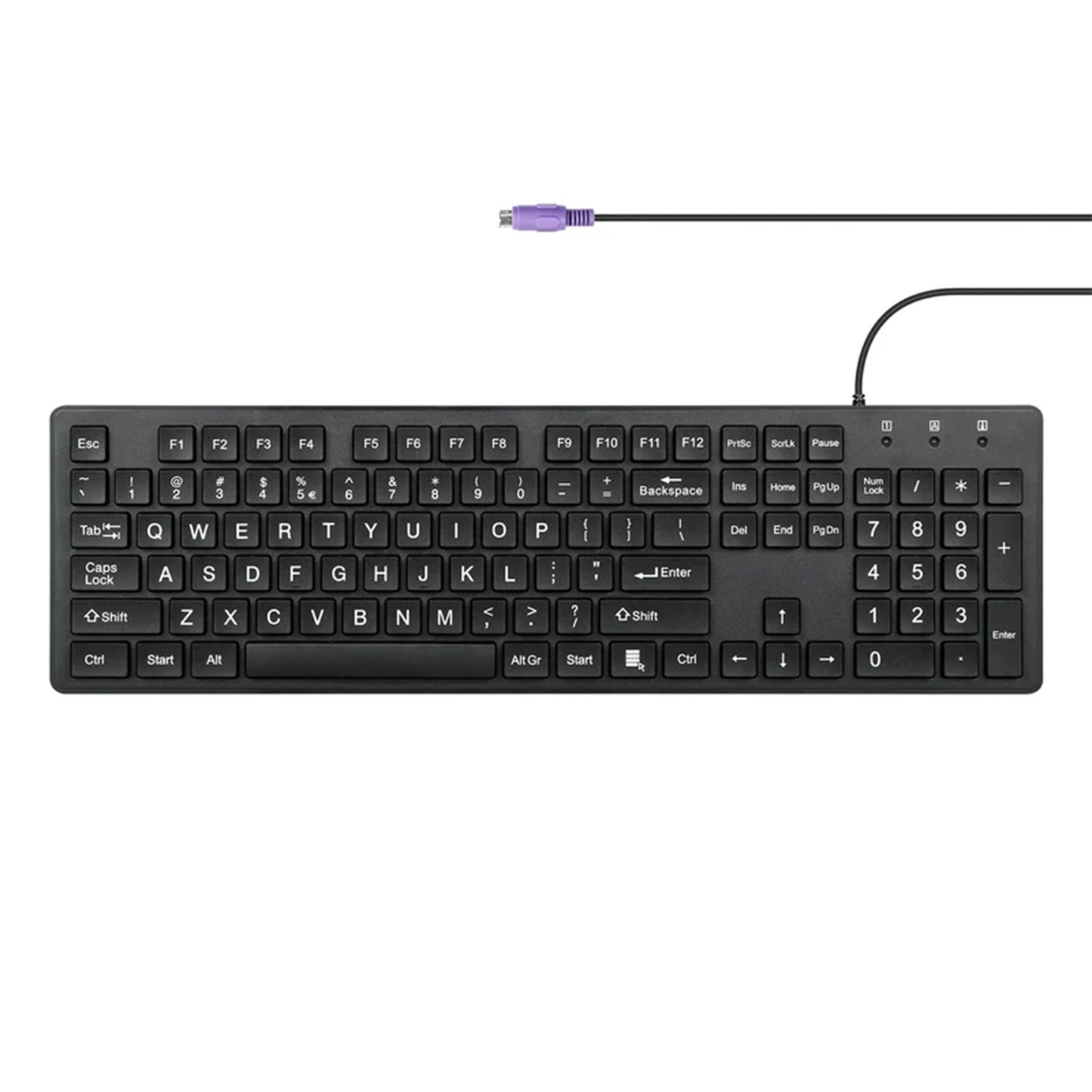 Wired Keyboard With Large Print Easy‑To‑Read Keys