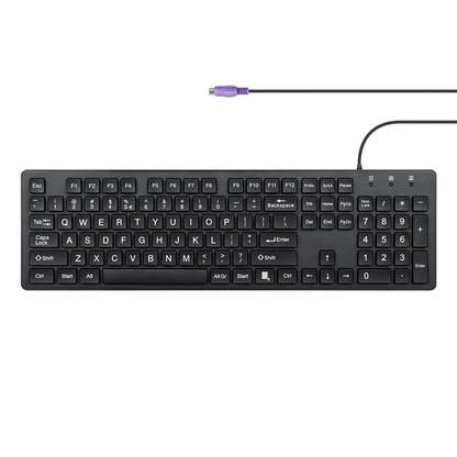 Wired Keyboard With Large Print Easy‑To‑Read Keys
