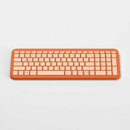 Orange Wireless Keyboard Stylish Cord‑Free Desktop Accessory