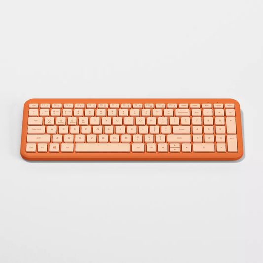 Orange Wireless Keyboard Stylish Cord‑Free Desktop Accessory