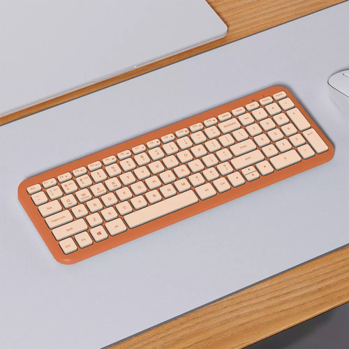 Orange Wireless Keyboard Stylish Cord‑Free Desktop Accessory