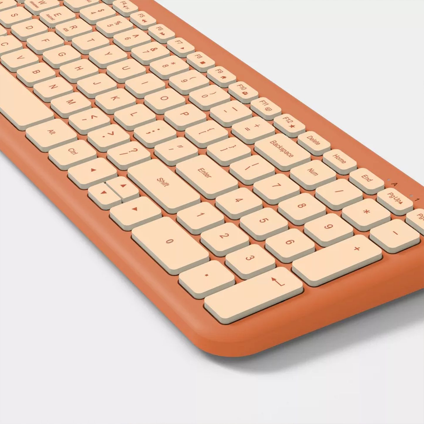 Orange Wireless Keyboard Stylish Cord‑Free Desktop Accessory