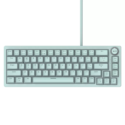 Green Wired Mechanical Keyboard Backlit Compact Gaming Keyboard